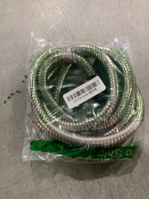 Photo 1 of SIXWOOD Metal Short Lead Hose 10FT, 5/8" Diameter, Stainless Lead Water Hose with Adjustable Nozzle, Heavy Duty Small Hoses for Yard, Outdoor - Flexible, Never Kink & Tangle, Puncture Resistant