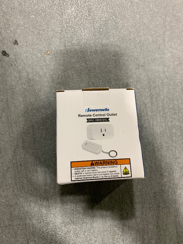 Photo 1 of DEWENWILS Indoor Remote Control Outlet, Wireless Remote Light Switch, No Interference Remote Outlet Switch, No Wiring, 15A/1875W, 100ft RF Range, Compact Design, Programmable