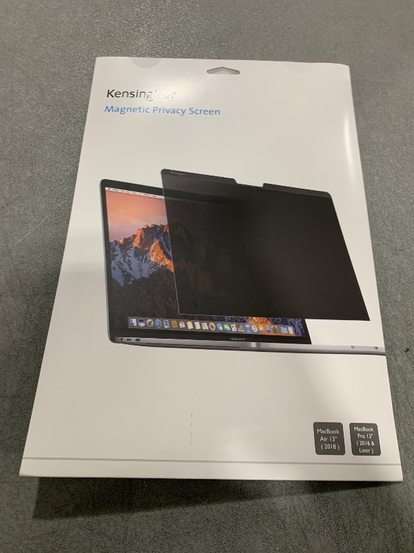 Photo 1 of Kensington MP13 Magnetic Macbook Pro Privacy Screen for 13 inch (2016-2022, M1, M2)/ Macbook Air 13 inch (2018-2021, M1), Removable Laptop Privacy Filter, Macbook Mac Screen Protector, K64490WW