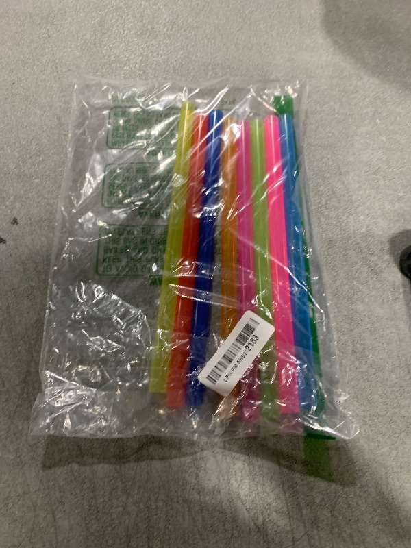 Photo 1 of 8 Pcs Extra Wide Reusable Boba Straws with 1 Bag & 2 Brushes - BPA FREE Multicolor Big Jumbo Large Plastic Straws for Smoothies, Bubble Tea(Tapioca, Boba Pearls), Milkshakes