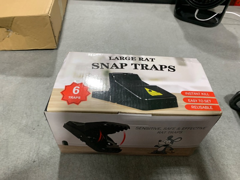 Photo 1 of Feeke Rat Trap, Large Mouse Traps, Mouse Traps Indoor for Home, Instant Kill Traps for Mouse Rat Chipmunk, Quick Set Up and Reusable - 6 Pack, Black