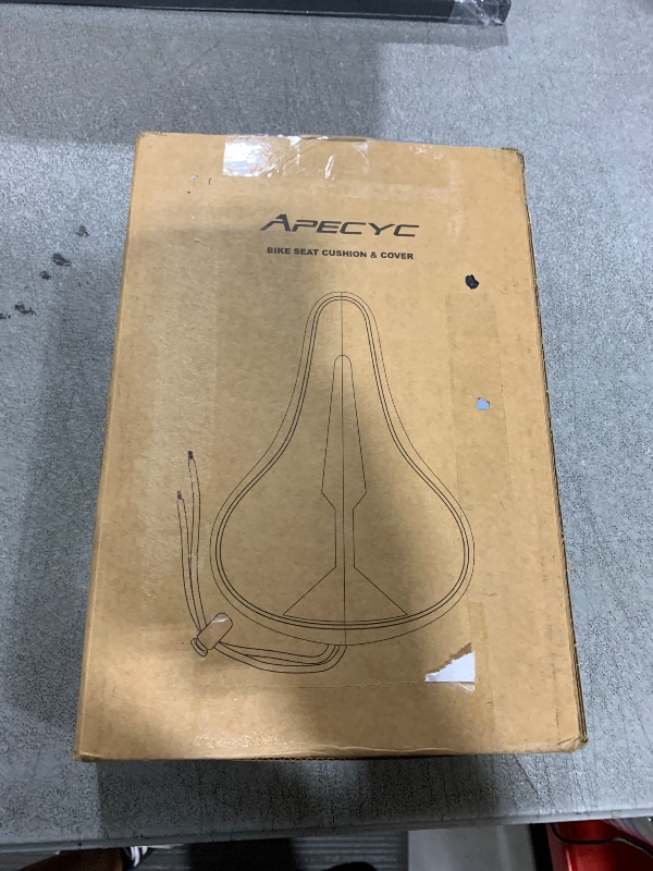 Photo 1 of APECYC Bike Seat Cushion Gel Padded Saddle Cover for Men Women - Extra Padding Soft Comfort Bicycle Seat Cushion for Peloton, Stationary, Spin, Mountain, Road, Ebike