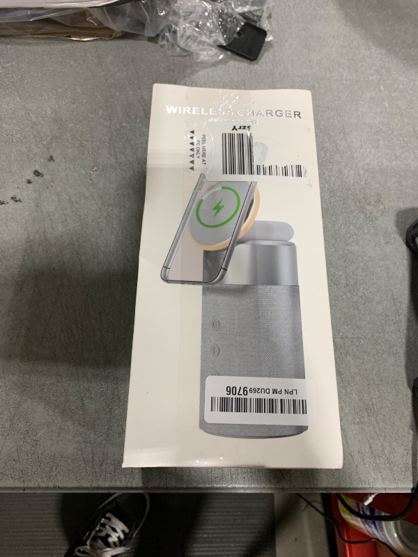 Photo 1 of COLSUR Bluetooth Speaker, Magnetic Wireless Charger, Bluetooth Speakers with Night Light, 2 in 1 Wireless Charging Station for iPhone 16/15/14/13/12 Series, AirPods Pro/3/2?Gift Ideal?