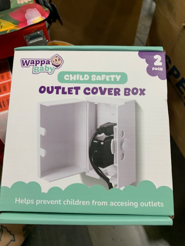 Photo 1 of Baby Safety Outlet Cover Box (2 Pack) Double Lock for Much Better Toddler Proofing, Easier Operation, Simple 3 Step Install with Included Screws. Provides Extra Space Inside for Plugs (2 Pack, White)