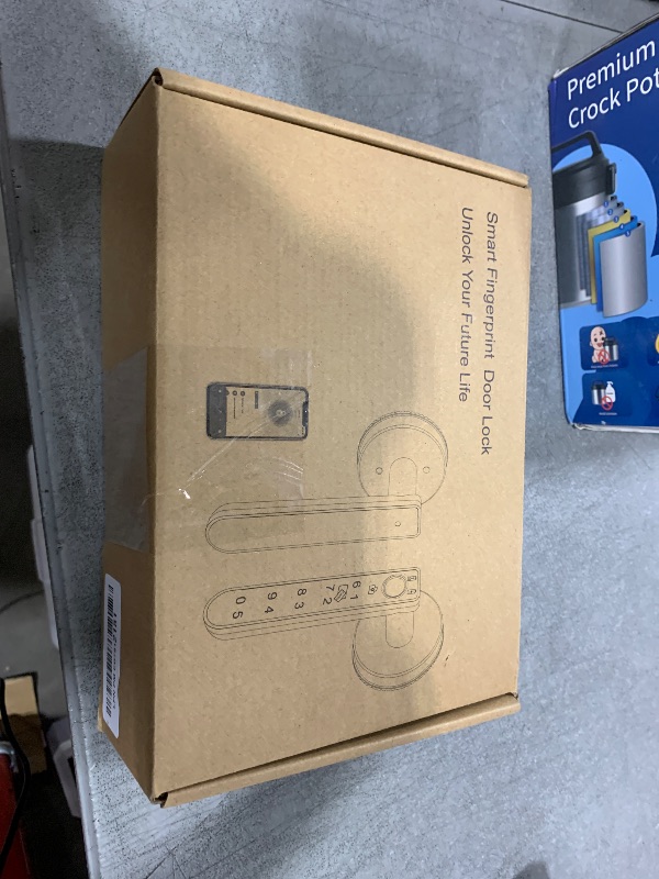 Photo 1 of Gavdhe Fingerprint Door Lock Smart Fingerprint Door Knob with Keyless Entry Biometric Door Lock with Keypad App Control Easy Installation for Home Bedroom Office(Gold)