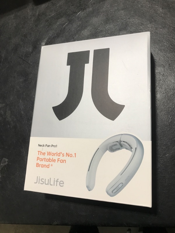Photo 1 of JISULIFE Portable Neck Fan, Upgraded 100 Speeds Personal Bladeless Fan Wearable with Neck Brace, LED Display, 5000mAh Rechargeable Battery Operated, Gifts for Women Men-Grey