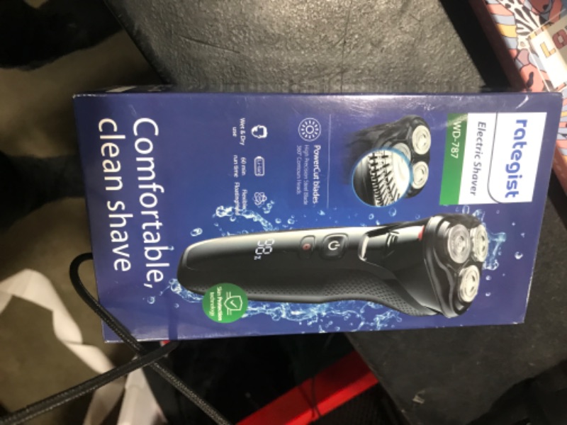 Photo 1 of rategist Cordless Electric Razor for Men: 3-in-1 Shaver for Beard/Nose/Sideburns - IPX7 Waterproof Travel Kit - Turbo Speed & Precision Blades