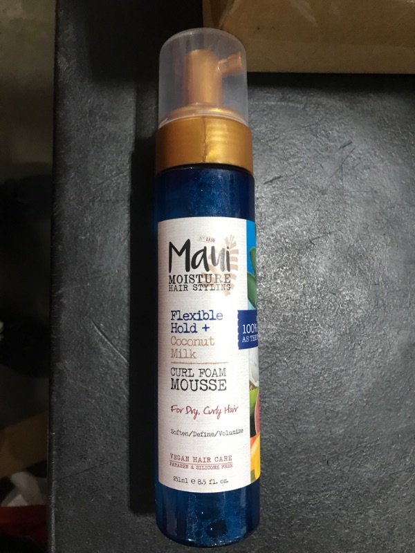 Photo 1 of Maui Moisture Flexible Hold + Coconut Milk Curl Foam Mousse, for Curly Hair Styling, No Drying Alcohols, Parabens or Silicone, 8.5oz