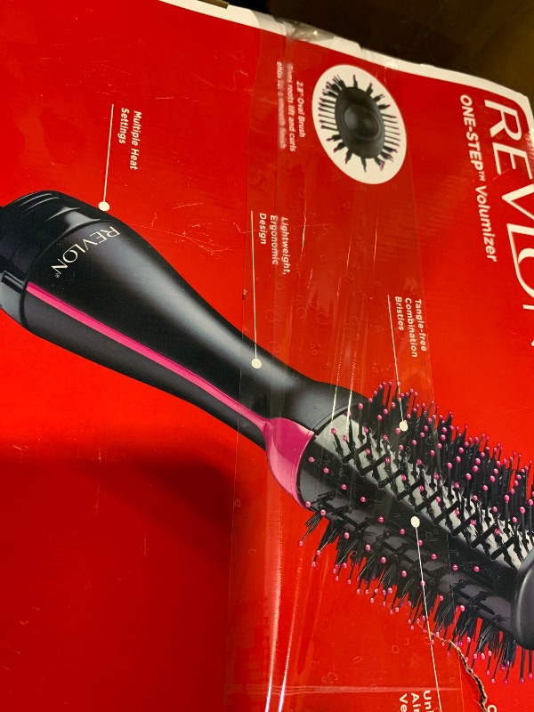 Photo 1 of REVLON One-Step Volumizer Hair Dryer and Styler, for Less Frizz, More Shine, and Reduced Heat Damage for Salon Style Round Brush for Blowout, Black (Amazon Exclusive)