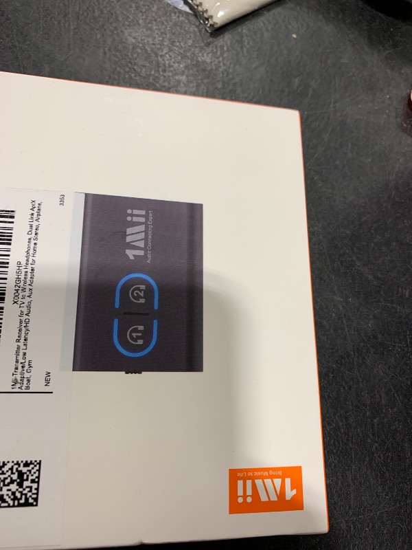 Photo 1 of 1Mii Bluetooth 5.3 Transmitter Receiver for TV to Wireless Headphones, Dual Link AptX Adaptive/Low Latency/HD Audio, Aux Adapter for Home Stereo, Airplane, Boat, Gym