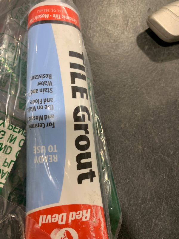 Photo 1 of Red Devil 0425 Pre-Mixed Tile Grout Squeeze Tube, 5.5 oz., White