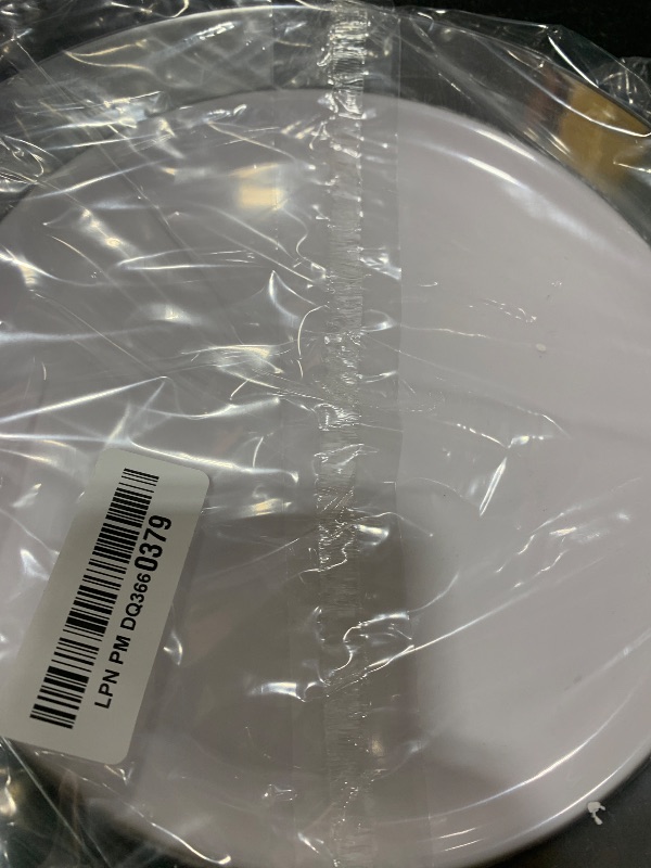 Photo 1 of Goodluck 12 Inch Black Charger Plates, 50 Pack Clear Charger Plates with Black Trim, Disposable Plastic Dinnerware, Wedding, Party