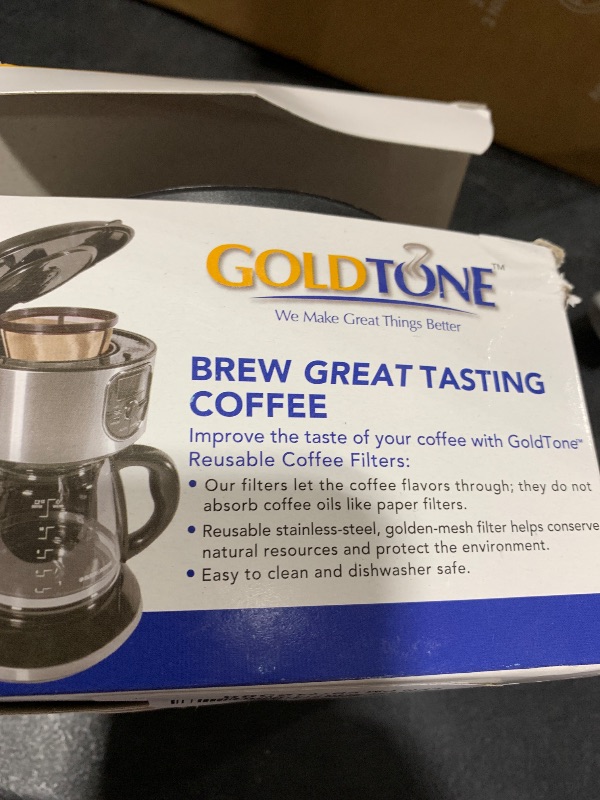 Photo 1 of GOLDTONE 8-12 Cup Coffee Filter & Set of 12 Charcoal Water Filters fits Cuisinart Coffee Maker and Brewers. Replaces your CUISINART #4 Cone Reusable Coffee Filter & CUISINART Water Filter