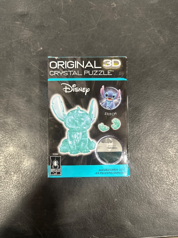 Photo 1 of BePuzzled, Disney Stitch Original 3D Crystal Puzzle, Perfect for Puzzlers Ages 12 and Up, Challenging to Complete and Beautiful to Display, Collect Them All
