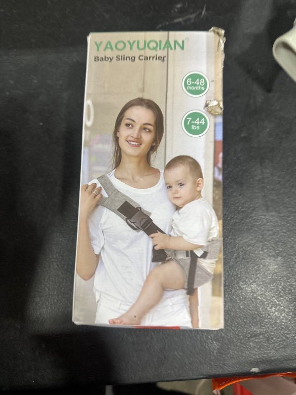 Photo 1 of Easy to Wear Baby Sling Carrier - Compact Toddler Carrier with Adjustable Strap, Soft Padding, Non-Slip Hip Seat for Infants and Toddlers (7-44 LBS, 6-48 Months)