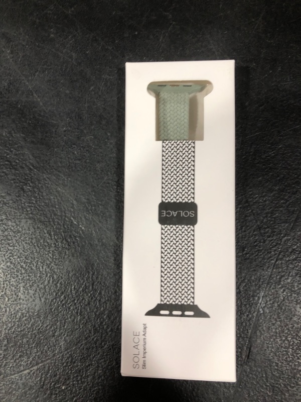 Photo 1 of Solace Bands Slim Imperium Adapt Adjustable Nylon Braided Watch Band - Compatible w/ All Apple Watches - Solace Apple Watch Bands for Women & Men - Smart Watches Band Series 10 9 8 7 6 SE 5 4 3 2 1 - (Agave)