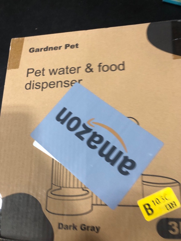 Photo 1 of Gardner Pet Automatic Gravity Cat Food Feeder and Water Dispenser Stainless Steel Two-in-One Set Large Capacity Dispenser for Pets Dogs, Puppies, Kittens, Rabbits