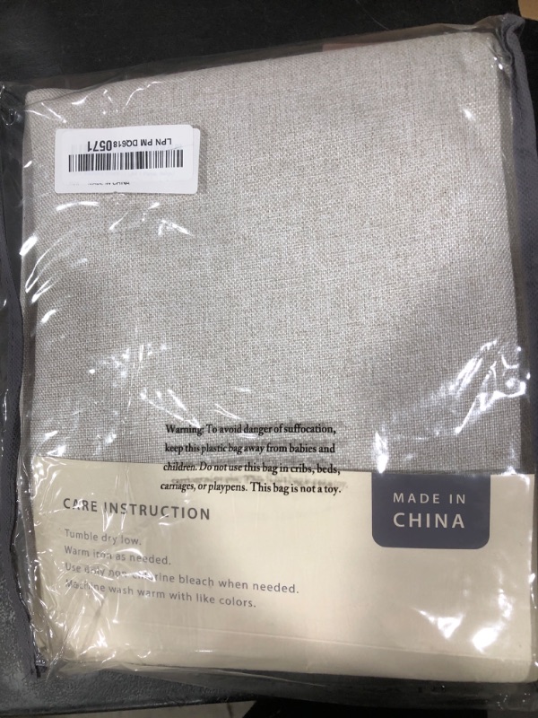 Photo 1 of 100% Blackout Shield Sliding Door Curtains, Extra Wide Curtains 84 Inch Long, Patio Door Grommet Drapes for Living Room, 100”W x 84”L, Beige