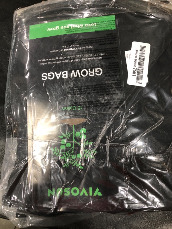 Photo 1 of VIVOSUN 5-Pack 15 Gallon Plant Grow Bags, Heavy Duty Thickened Nonwoven Fabric Pots with Handles