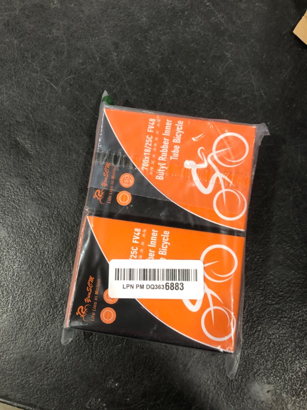 Photo 1 of 2-Pcs 700C Bike Tubes 700x18C/23C/25C FV48mm Presta Valve 18/25-622 700C Bicycle Inner Tubes Compatible with 700x18C 700x23C 700x25C Bike Tire Tubes