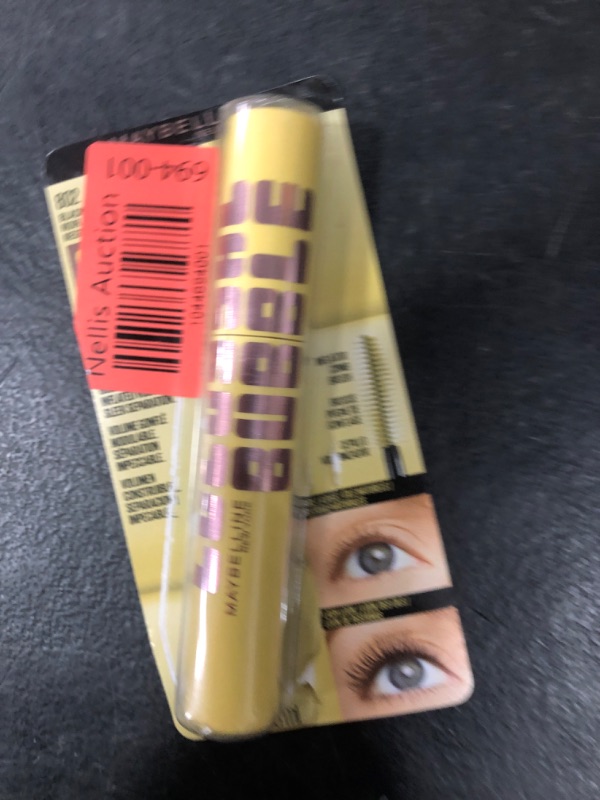 Photo 1 of Maybelline The Colossal Bubble Washable Mascara, Buildable Mascara Volume and Length Formula for Bold, Separated Lashes, Blackest Black, 1 Count