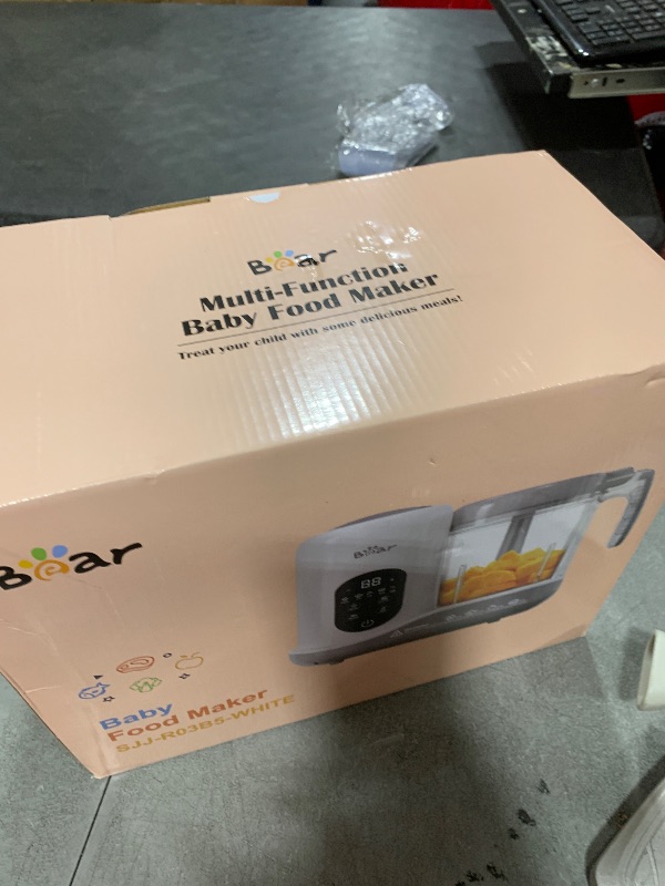 Photo 1 of BEAR 2024 Baby Food Maker | One Step Baby Food Processor Steamer Puree Blender | Auto Cooking & Grinding | Baby Food Puree Maker with Self Cleans | Touch Screen Control, White