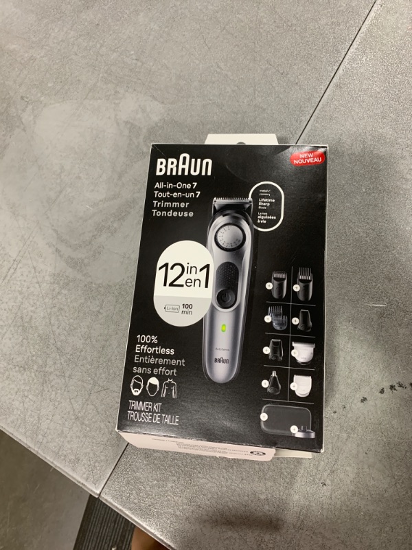 Photo 1 of Braun All-in-One Men's Shaving Kit Series 7 7440, 12-in-1 Beard, Face, Nose, Ear Trimmer, Hair Clippers, Body Groomer and Manscaping