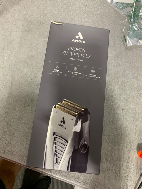 Photo 1 of Andis TS-2 17255 Pro Foil Lithium Titanium Foil Shaver, Cord/Cordless, Smooth Shaving Cordless Shaver with Charger, Black