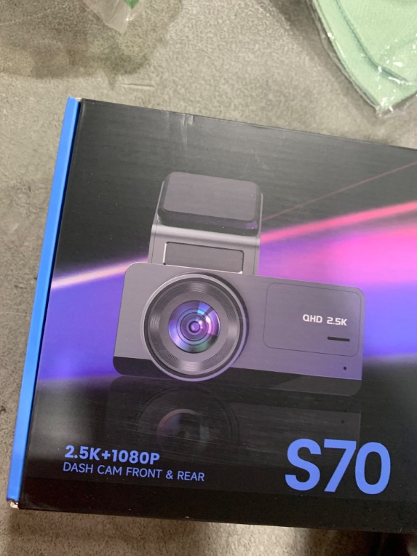 Photo 1 of Dash Cam Front and Rear, 2.5K+1080P Dual Dash Camera for Cars, Ecomoment Car Camer with 3.16" IPS Screen, 170° Wide Angle, Night Vision, G-Sensor, 24H Parking Monitor, 32GB SD Card Included, S70