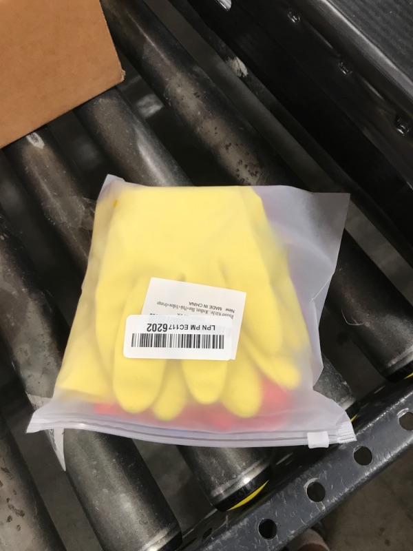 Photo 1 of Rubber Kitchen Dishwashing Gloves - 4 Pairs Colorful Reusable Household Cleaning Gloves for Washing Dishes and Cleaning Tasks, Flexible Long-lasting and Non-Slip (Medium, Blue+Pink+Yellow+Red)