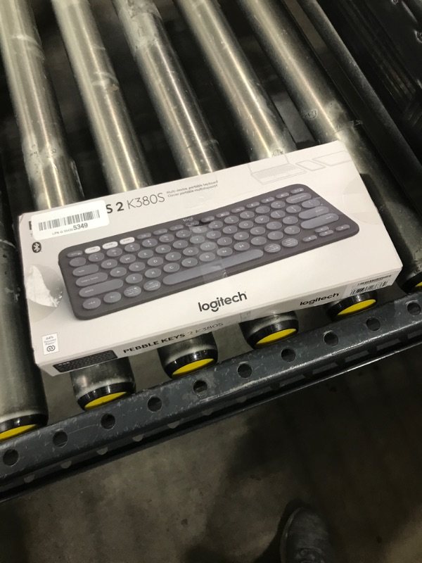 Photo 1 of Logitech Pebble Keys 2 K380s, Multi-Device Bluetooth Wireless Keyboard with Customizable Shortcuts, Slim and Portable, Easy-Switch for Windows, macOS, iPadOS, Android, Chrome OS - Tonal Graphite