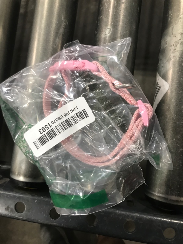 Photo 1 of Petiry Pink Flower Pattern Dog Collar, Nylon Webbing Plus Polyester Ribbon 2 Layers, for Small Dogs(Small, Pink Flower)