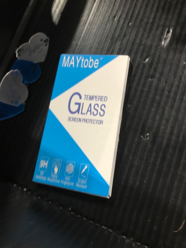 Photo 1 of MAYtobe [2-Pack Privacy Screen Protector Designed for iPhone 16 Plus Anti-Blue Light Tempered Glass, Purple Anti-Spy, Eye Protection, Colorful Gradient