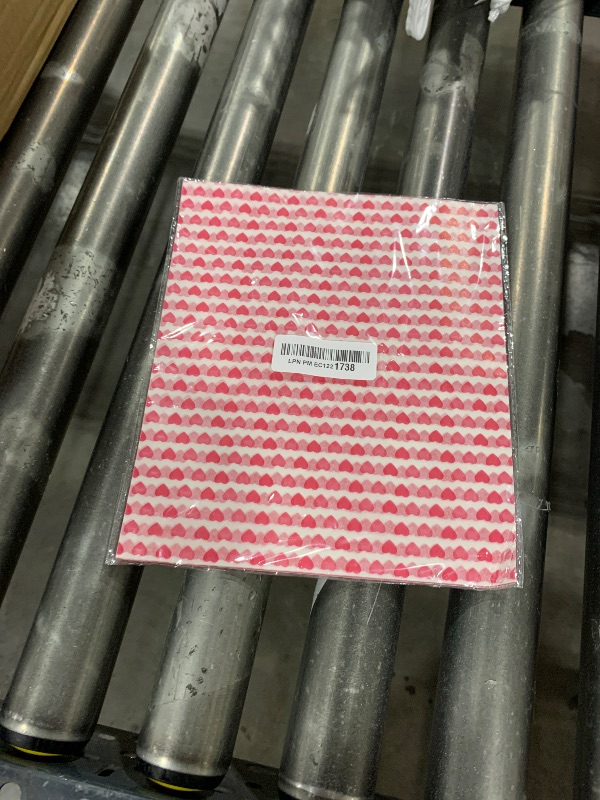 Photo 1 of MIDELONG 50PCS Wax Paper Sheets Food Wrapping Paper Greaseproof Waterproof Dry Waxed Deli Wraps Paper Sheets Non-Stick Liners Tissue for Bread Sandwich Burger,Heart Love Style