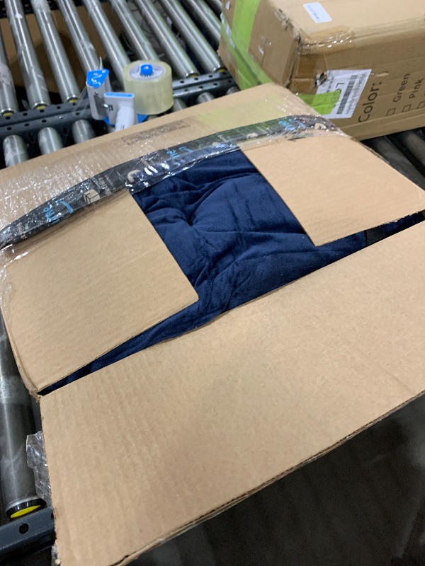 Photo 1 of REDCAMP Folding Cot Pads for Sleeping Extra Thick, Soft Comfortable Velvet Cotton Camping Cot Mattress Pad for Backpacking Hiking, Blue 75x28 inches