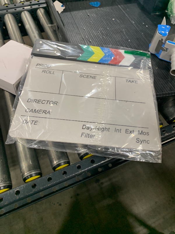 Photo 1 of BERON Professional Vintage TV Movie Film Clap Board Slate Cut Prop Director Clapper (Colorful)