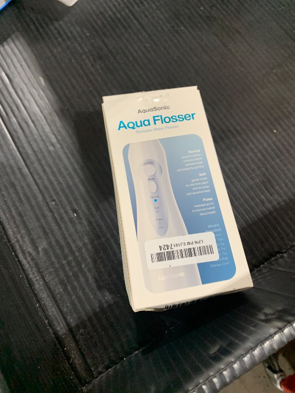 Photo 1 of AquaSonic Water Flosser - Cordless Rechargeable Water Flossers for Teeth Cleaning - Waterproof Aqua Flosser, Portable Oral Irrigator for Dental Cleaning with 5 Jet Tips – Braces Home Travel