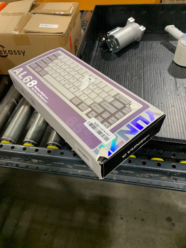 Photo 1 of YUNZII AL68 Wireless Mechanical Keyboard,Full Aluminum CNC,60% Layout with Knob, QMK/VIA Software,Gasket Mounted,Hot Swappable,RGB Backlit,BT/2.4G/USB-C for Mac/Win (Silver, Milk V2)