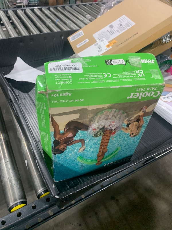 Photo 1 of JOYIN 60" Inflatable Palm Tree Cooler, Beach Theme Decor, Pool Party Decorations, Luau Hawaiian Birthday Party Supplies, Ocean Jungle Tropical Themed Summer Outdoor Drink Cooler