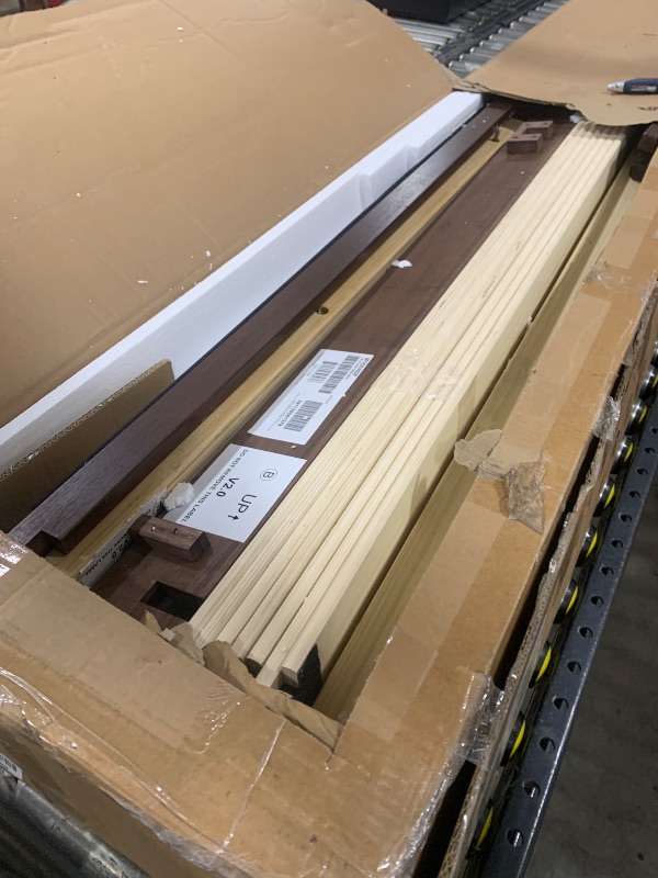 Photo 1 of Nectar Bamboo Platform Bed Frame - California King - Walnut - Floating Center Support Legs - 12” Height - Tool Free Set Up - Contemporary - Sturdy Wooden Support Slats - Holds Up to 800 Pounds