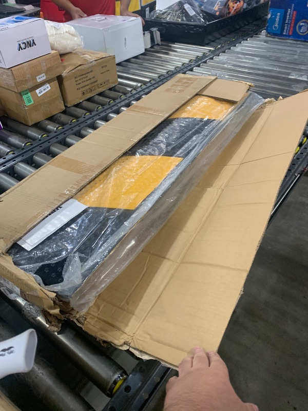 Photo 1 of VEVOR Rubber Speed Bump, 2 Pack 2 Channel Speed Bump Hump, 42" Long Modular Speed Bump Rated 22000 LBS Load Capacity, 40.2 x 11.8 x 2.4 inch Garage Speed Bump for Asphalt Concrete Gravel Driveway