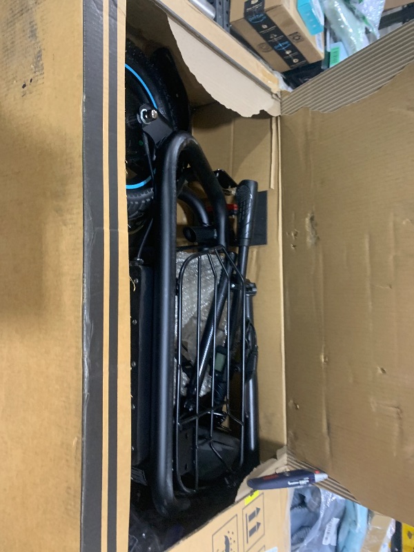 Photo 1 of Gyroor Adults Electric Scooter with Large Middle Basket, 550W Motor 18.6 MPH 20 Mile Distance, Foldable E-Scooter with seat for Pets & Cargo, C1S-FP9