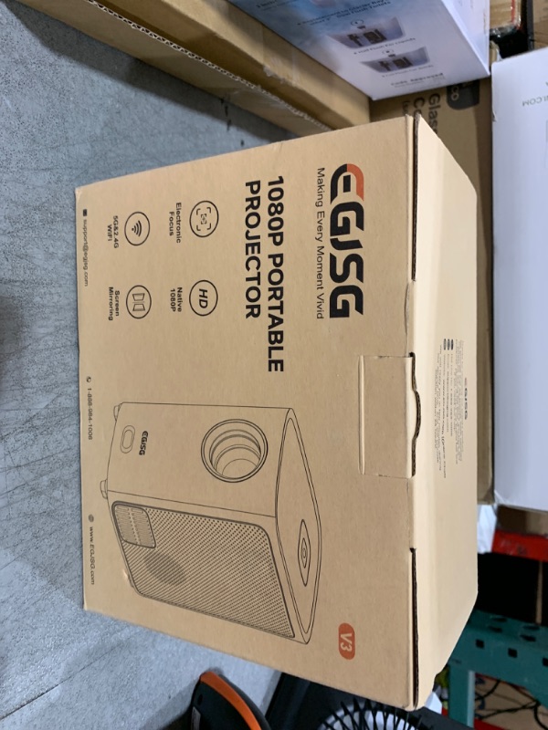 Photo 1 of [One-Button Focus] Projector with WiFi and Bluetooth, 4K Outdoor Projector with Carry Bag, Portable Movie Projector with Zoom Function, Home Theater Projector for Phone/TV Stick/PC