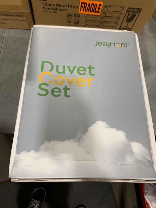 Photo 1 of JELLYMONI Plush Duvet Cover Set - King Size Dark Gray Faux Fur Comforter Cover 3pcs Bedding Set Luxury Ultra Soft Striped Fluffy Duvet Cover with Zipper and 2 Pillowcases (NO Comforter)