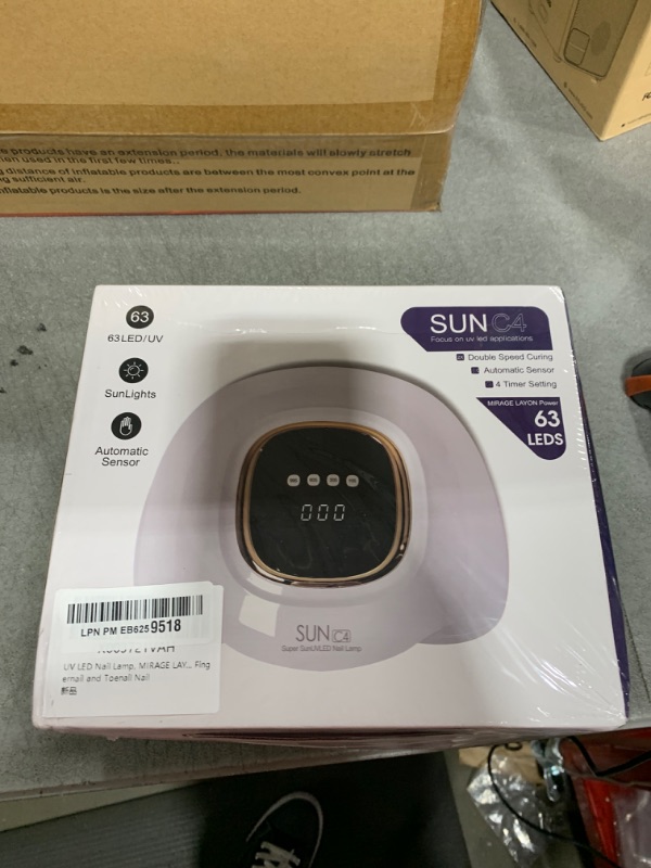 Photo 1 of MIRAGE LAYON UV Nail Lamp - Fast Drying, Powerful & Efficient LED Nail Lamp with 4 Timing Settings & Infrared Automatic Sensor Professional UV Light for Home Salon Nail Art Tools