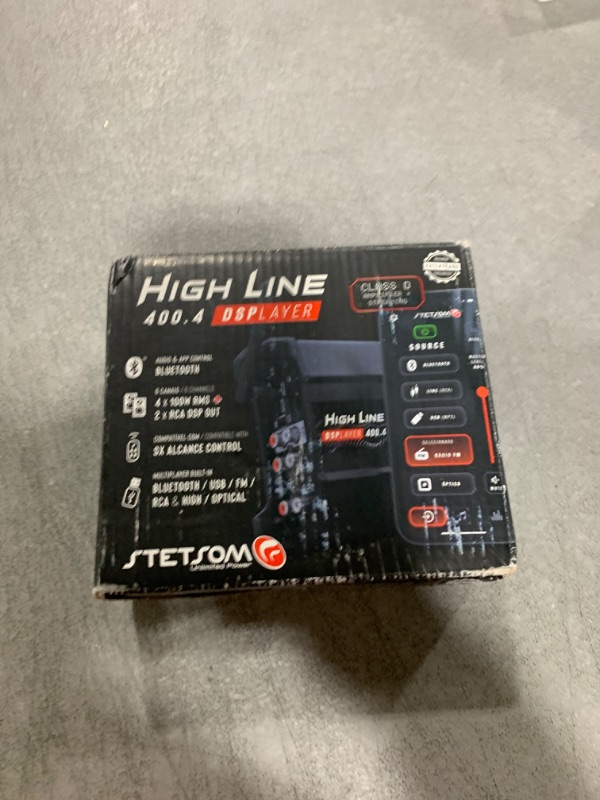 Photo 1 of Stetsom HL DSPlayer 400x4 - All in One, Amplifier with DSP, BT, APP, FM Radio, Inputs RCA/High/Infra-red, Processed output for auxiliary amplifier, Compatible with Stetsom Remote Control SX2, 400w RMS