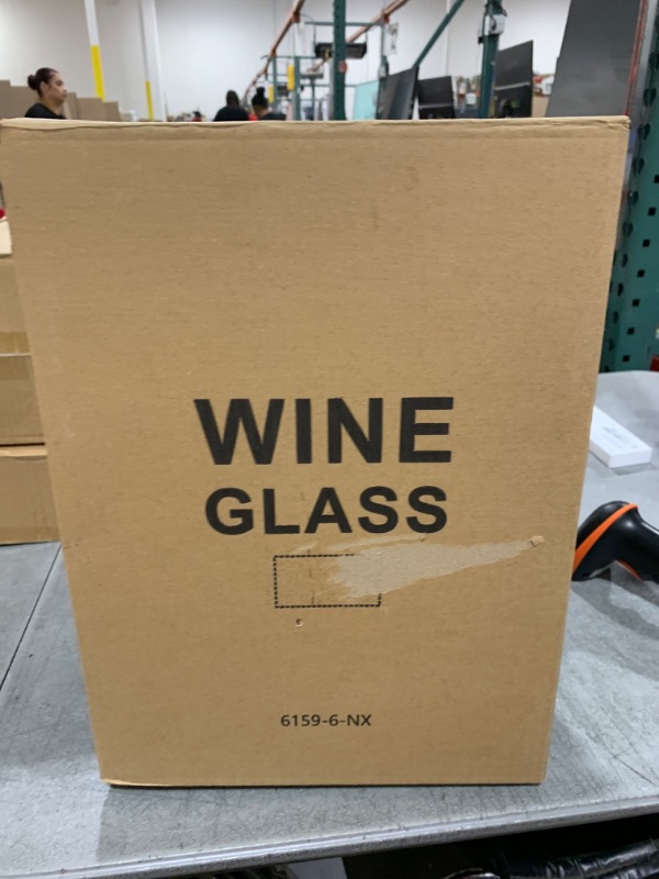 Photo 1 of YANGNAY Wine Glasses with Black Stem & Base, Set of 6, 20 oz Large Clear Burgundy Wine Glasses, Unique Gifts for Wine Lovers, Dishwasher Safe