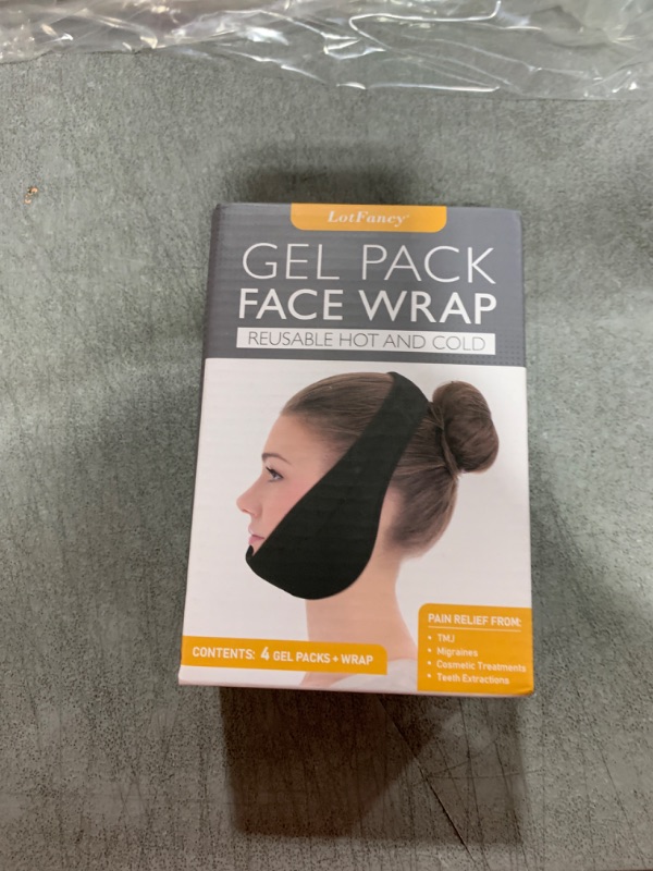 Photo 1 of LotFancy Wisdom Teeth Ice Pack Head Wrap, Face Ice Pack for TMJ Jaw Toothache Pain Relief, with 4 Reusable Hot Cold Therapy Gel Packs, for Chin, Oral and Facial Surgery, for Teens, Average Adults