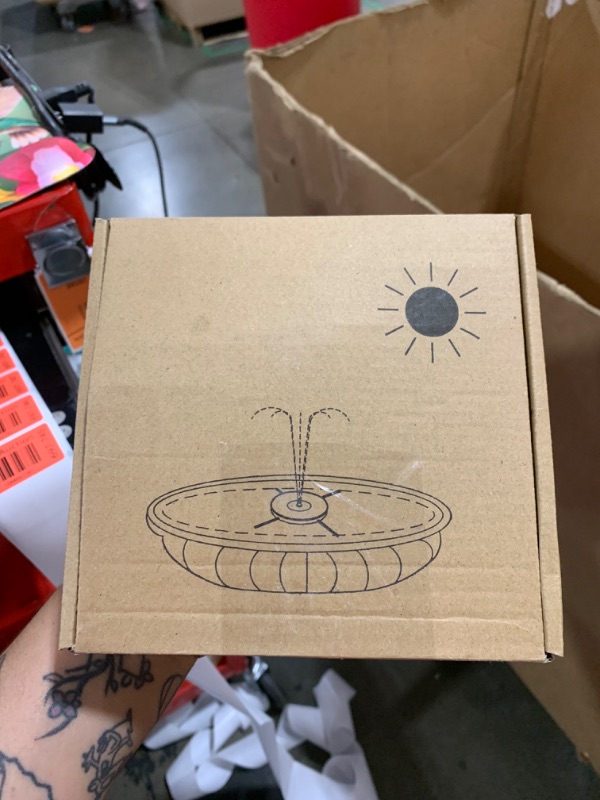 Photo 1 of GAIZERL Solar Fountain New, 3.5W Solar Bird Bath Fountains with Glass Panel, 2200 Battery, Hummingbird Water Features with Color LED Lights, 8 Spray Modes & 4 Fixed Pipes for Garden, Pool, Pond