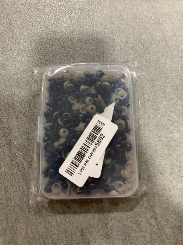 Photo 1 of L-LWEIK 320Pcs Safety Eyes for Crocheting 8mm Amigurumi Craft Doll Eyes for Crochet Animals with Washers, Small Stuffed Animal Eyes for Plush Dolls Bear Doll Making Supplies